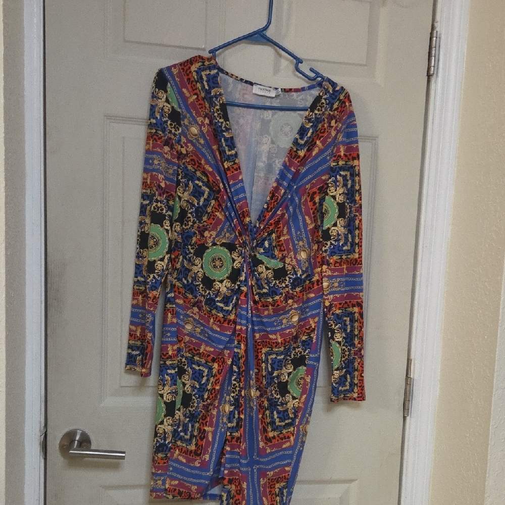 Flounce London Multicolor Patterned Dress Size 12 [1213]